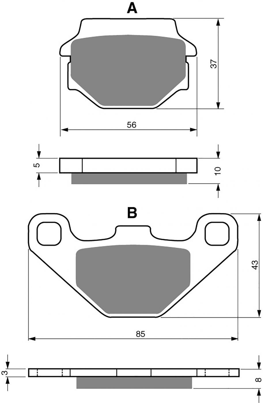 Goldfren Ad Brake Pads - 700005GA image