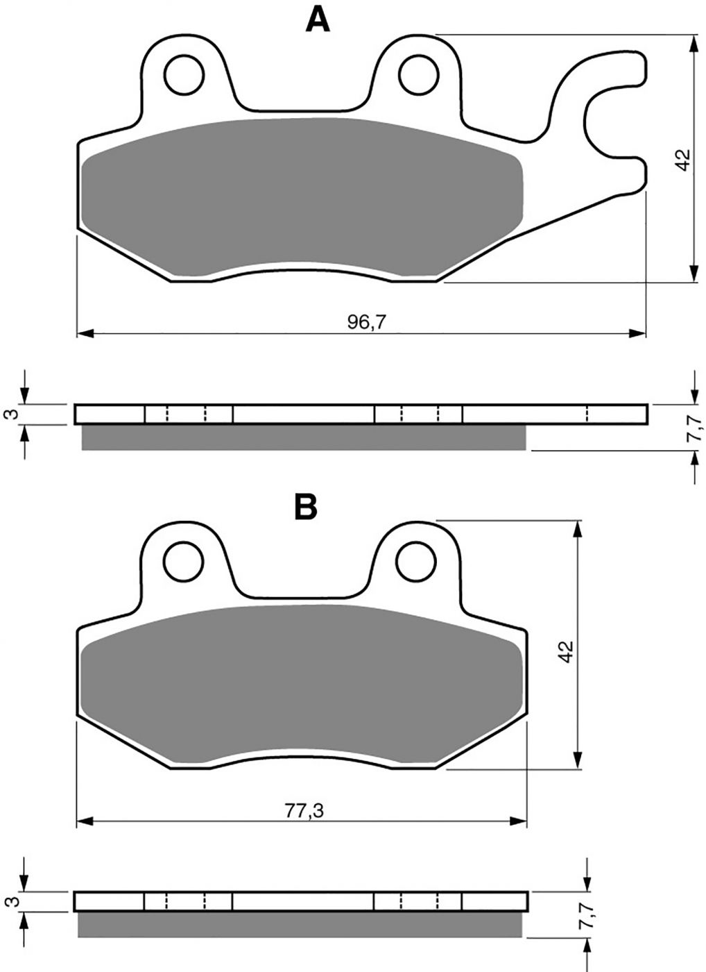 Goldfren Ad Brake Pads - 700009GA image