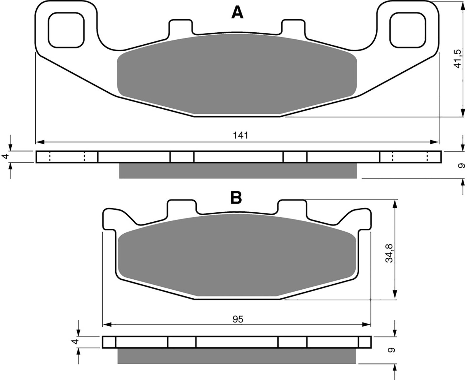 Goldfren Ad Brake Pads - 700013GA image