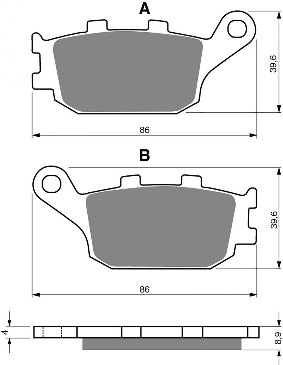 Goldfren Ad Brake Pads - 700021GA image