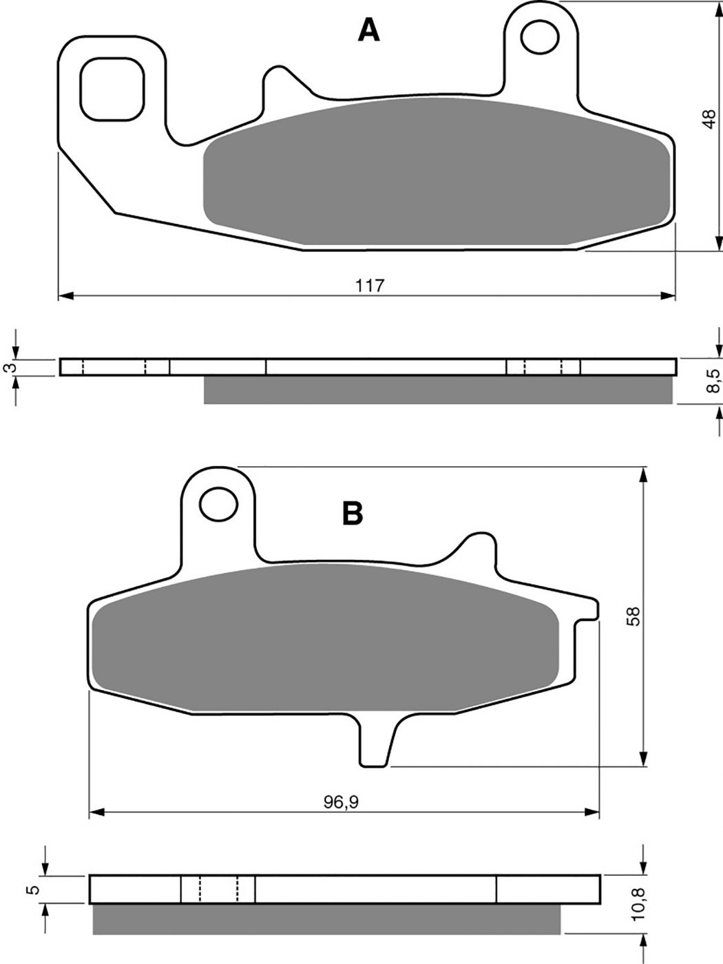 Goldfren Ad Brake Pads - 700036GA image