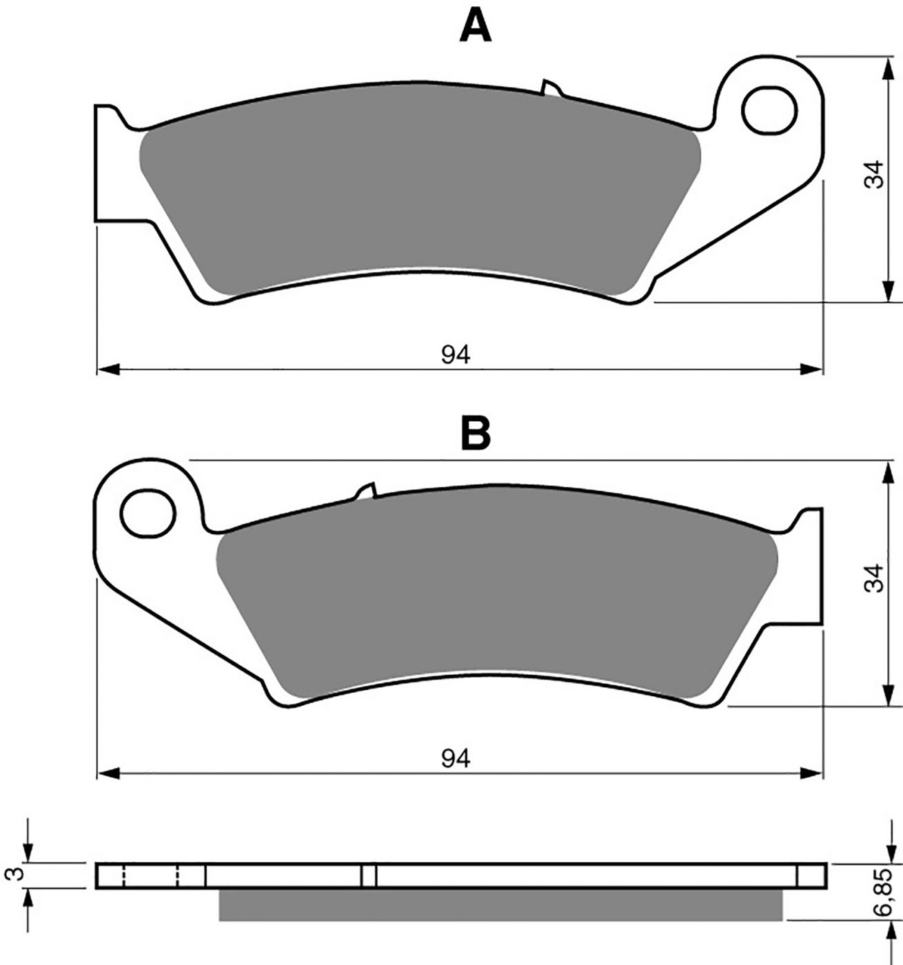 Goldfren Ad Brake Pads - 700041GA image