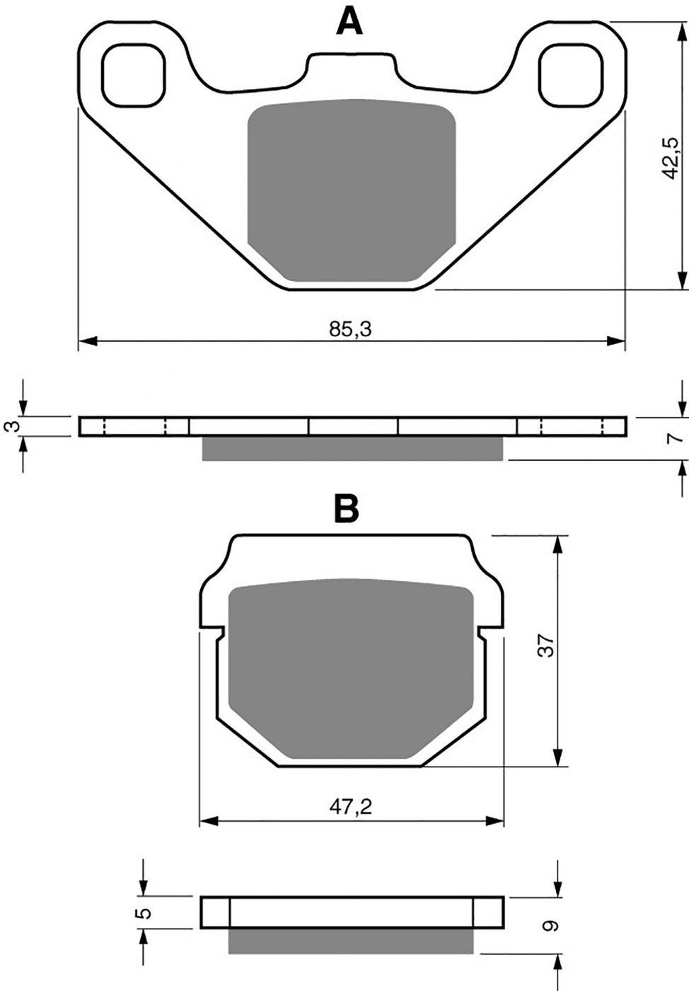 Goldfren Ad Brake Pads - 700047GA image