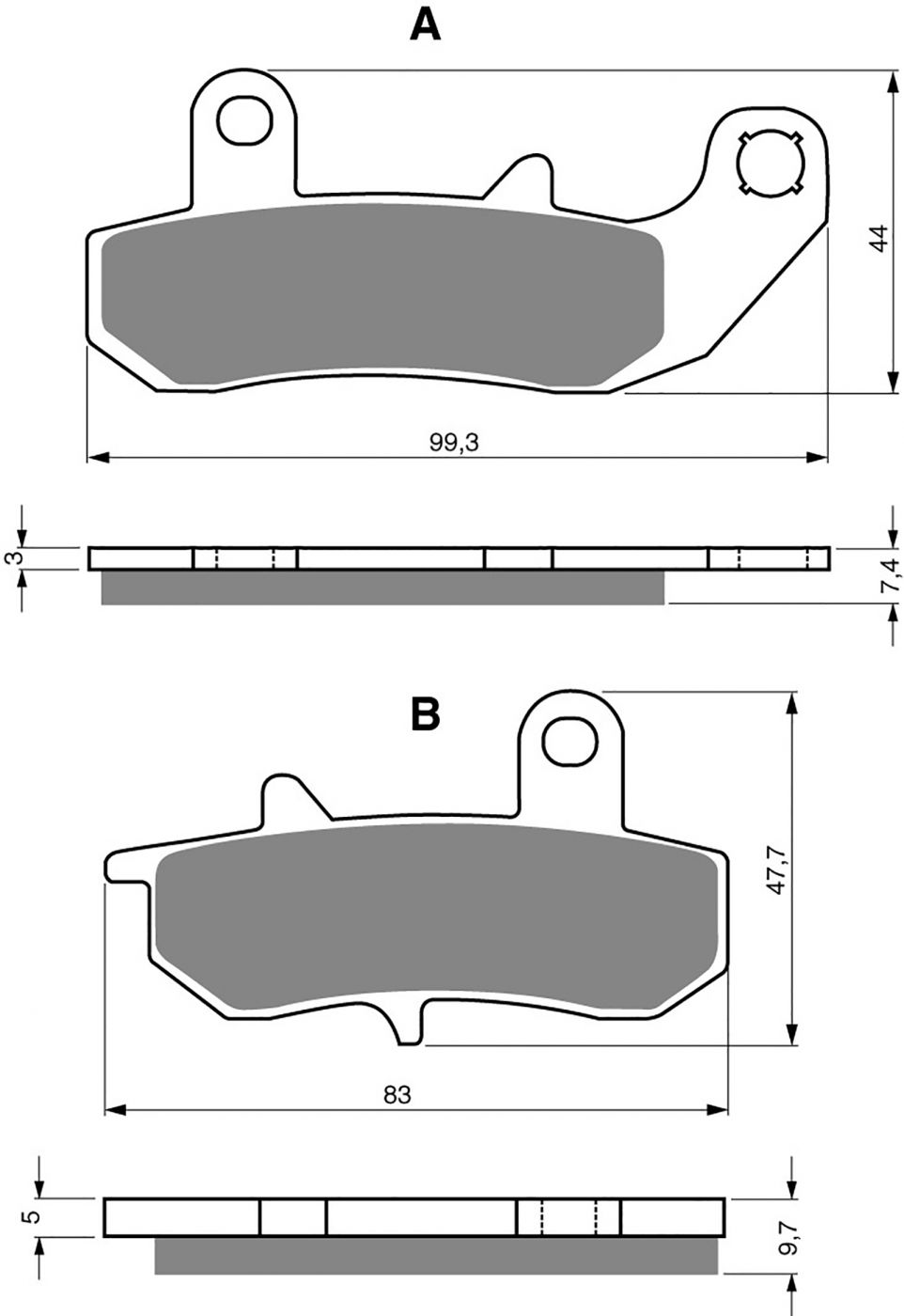 Goldfren Ad Brake Pads - 700065GA image