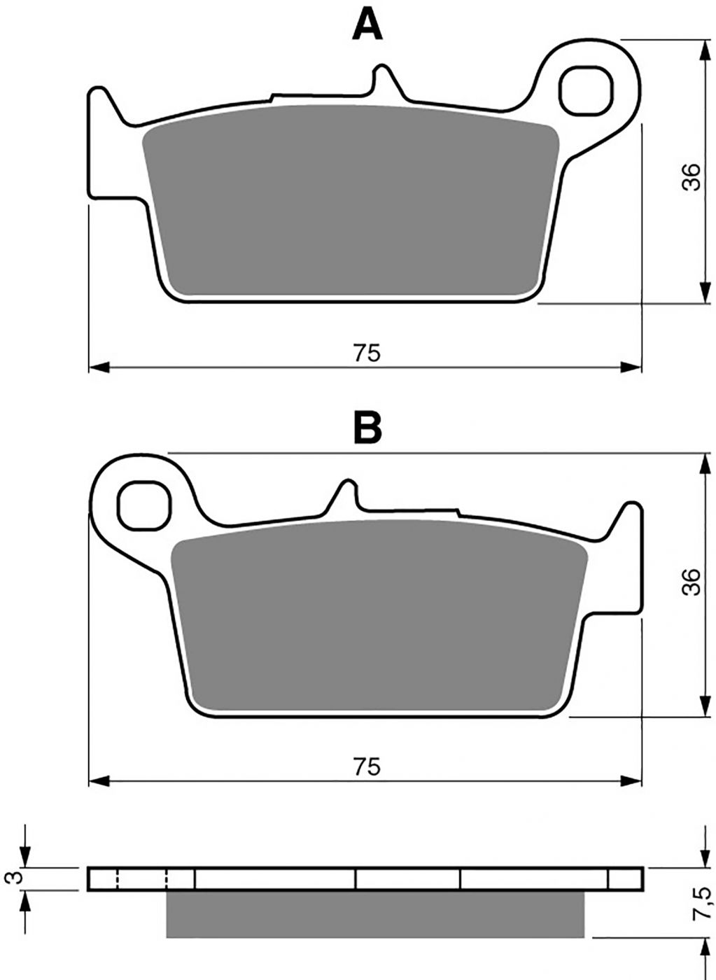 Goldfren Ad Brake Pads - 700071GA image