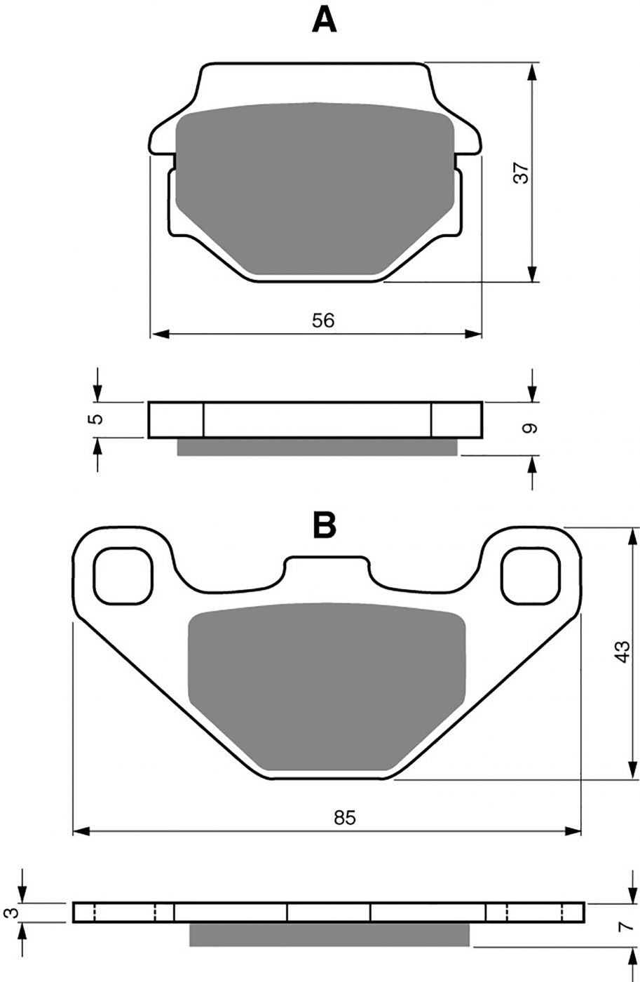 Goldfren Ad Brake Pads - 700084GA image