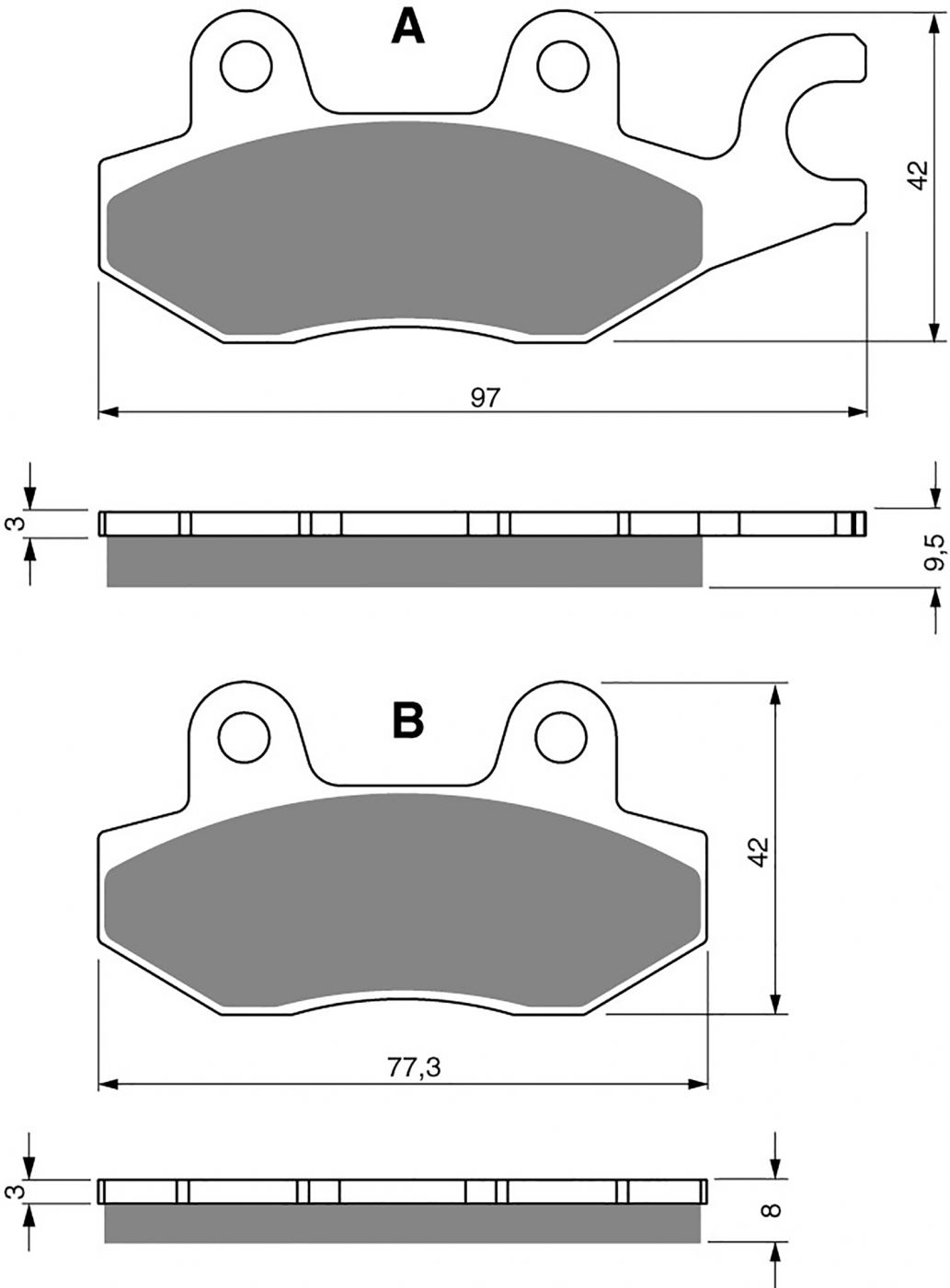 Goldfren Ad Brake Pads - 700088GA image