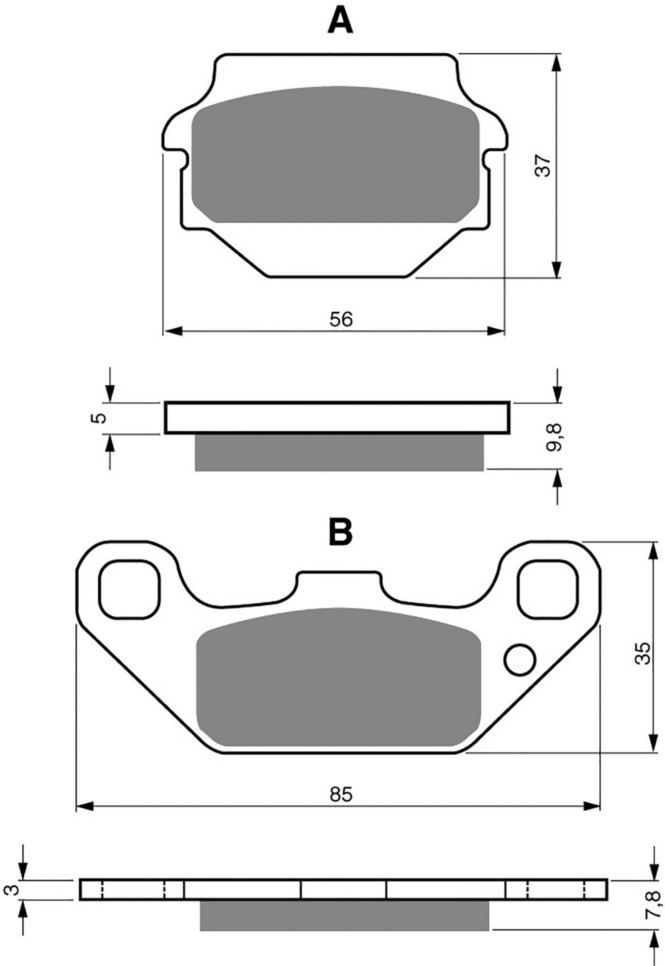 Goldfren Ad Brake Pads - 700091GA image