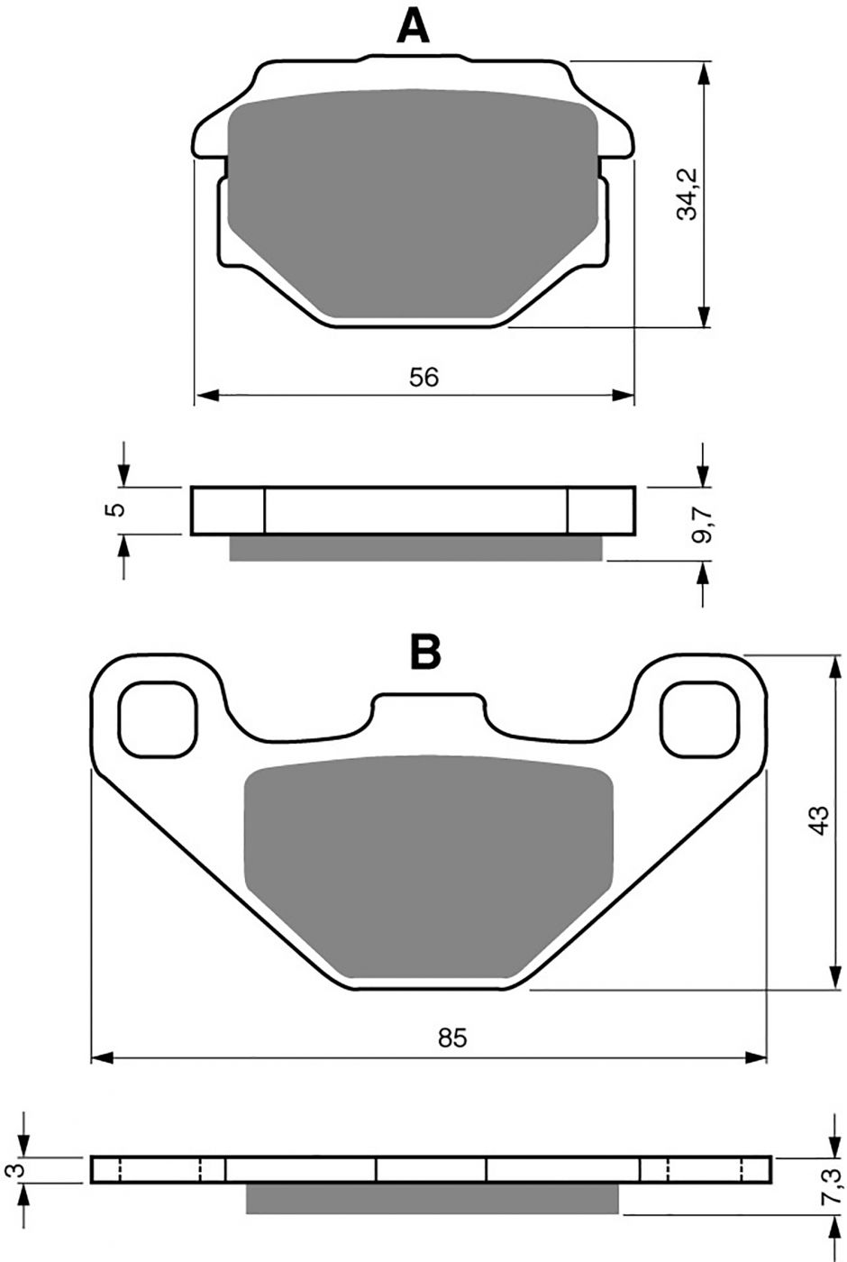 Goldfren Ad Brake Pads - 700094GA image