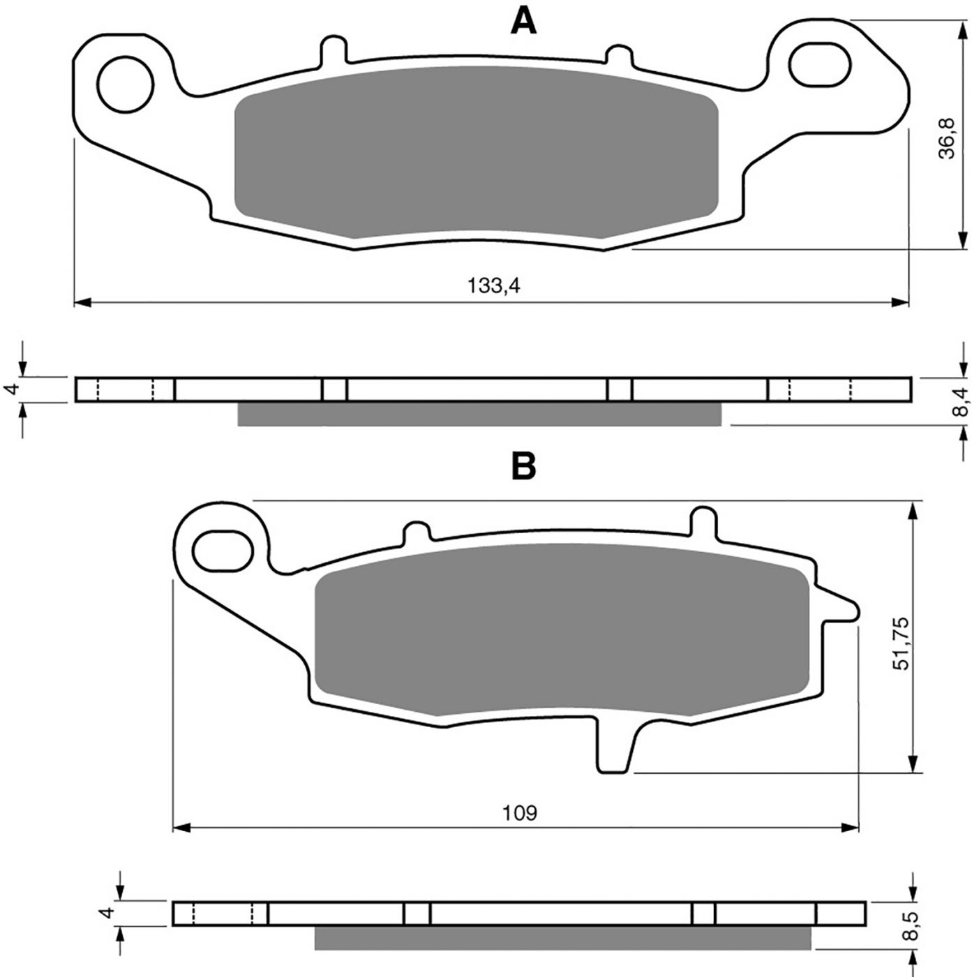 Goldfren Ad Brake Pads - 700104GA image