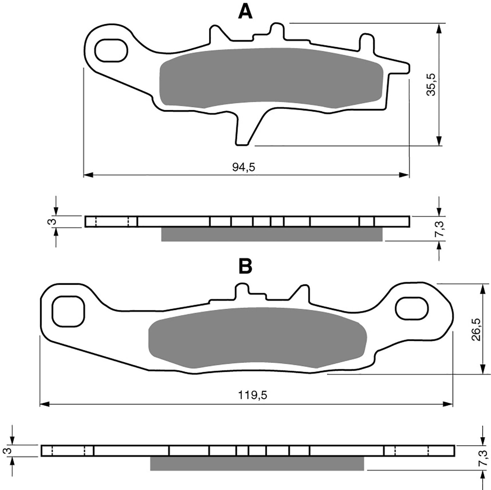 Goldfren Ad Brake Pads - 700108GA image