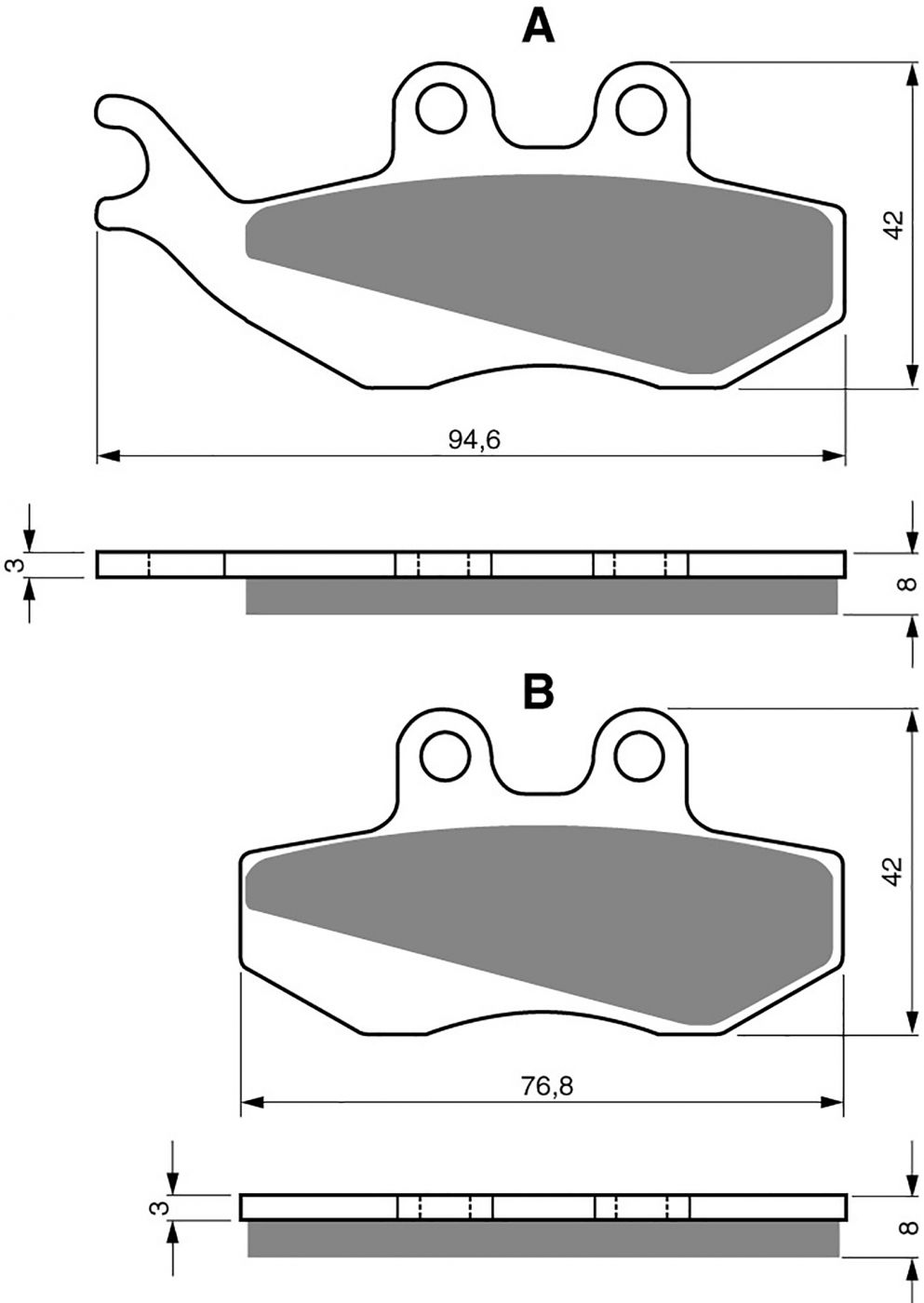 Goldfren Ad Brake Pads - 700122GA image