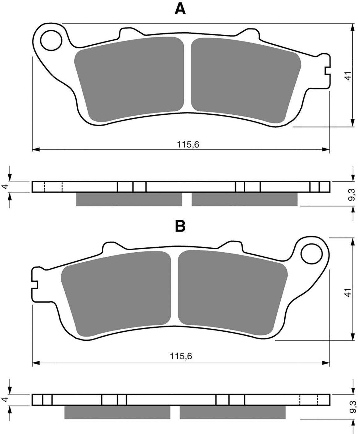 Goldfren Ad Brake Pads - 700135GA image