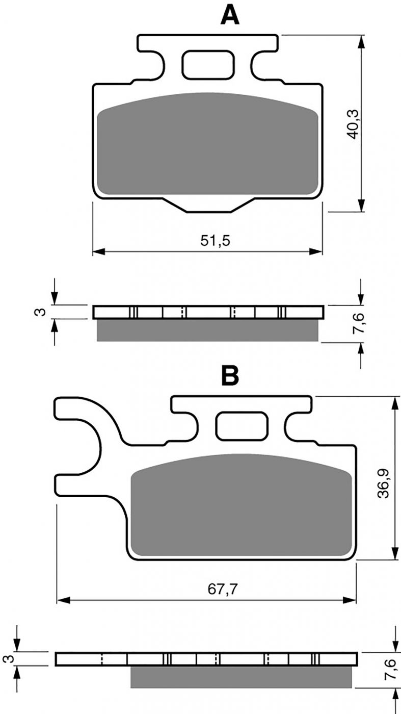 Goldfren Ad Brake Pads - 700167GA image