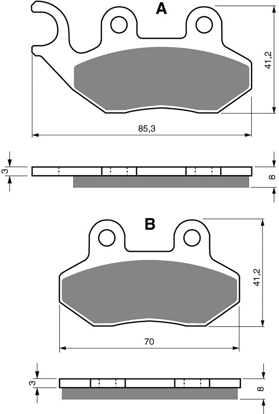 Goldfren Ad Brake Pads - 700174GA image