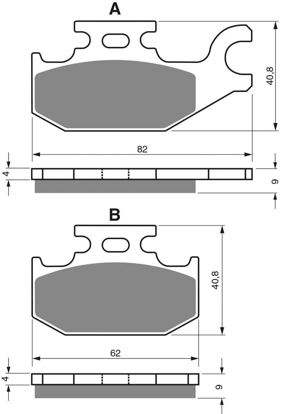 Goldfren Ad Brake Pads - 700182GA image