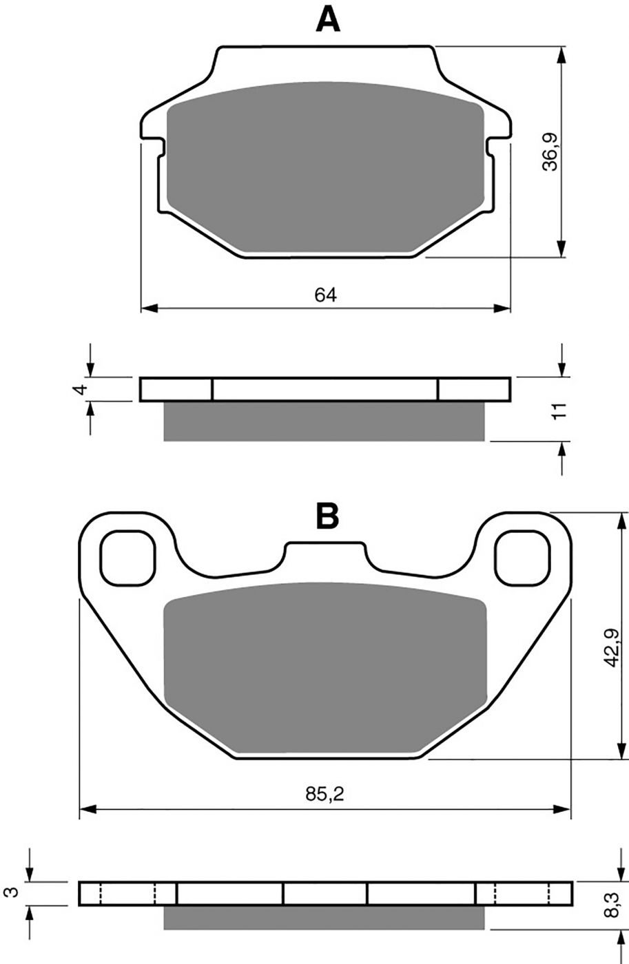 Goldfren Ad Brake Pads - 700183GA image