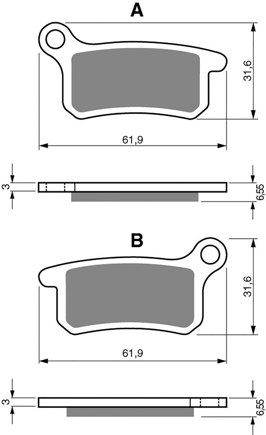 Goldfren Ad Brake Pads - 700185GA image