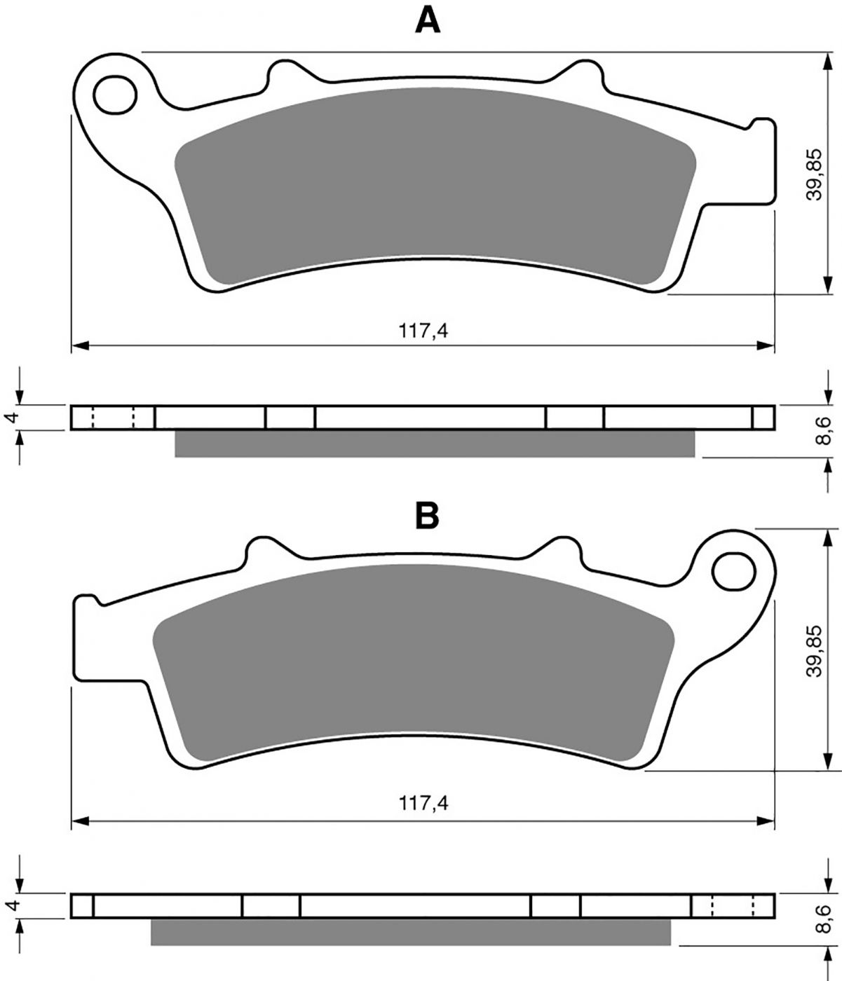 Goldfren Ad Brake Pads - 700193GA image