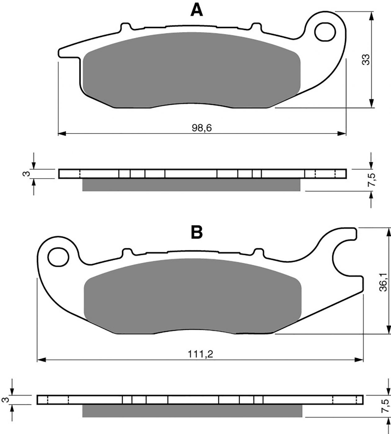 Goldfren Ad Brake Pads - 700210GA image