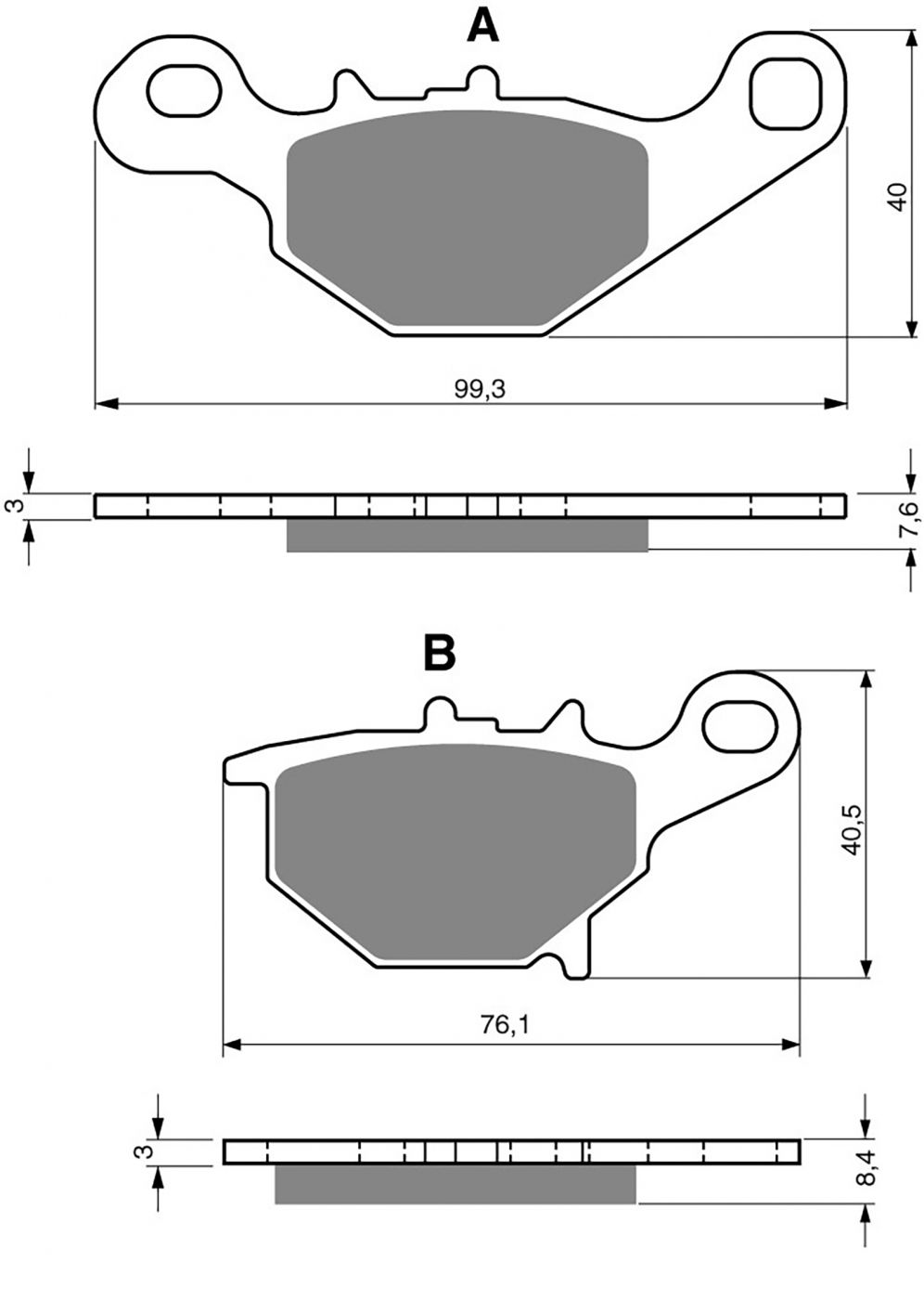 Goldfren Ad Brake Pads - 700226GA image