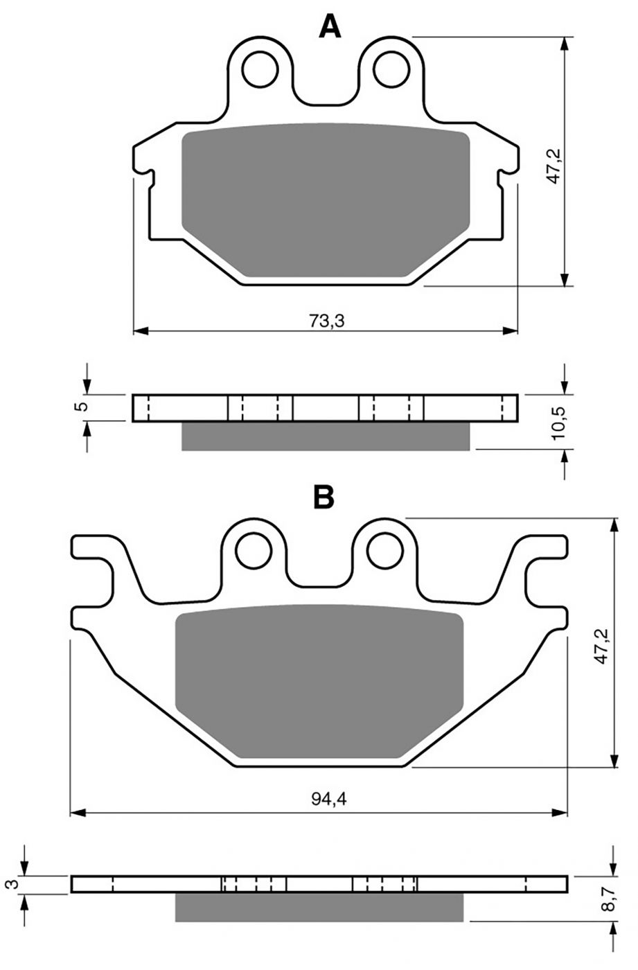 Goldfren Ad Brake Pads - 700230GA image