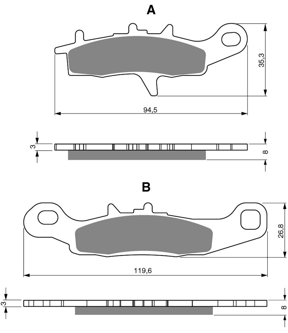 Goldfren Ad Brake Pads - 700245GA image