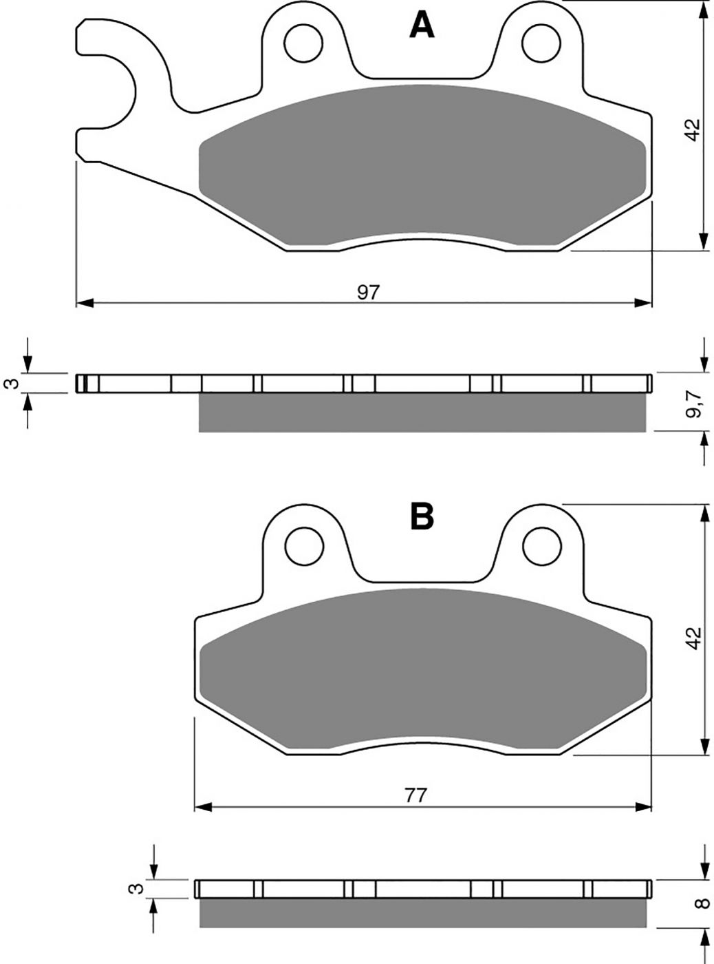 Goldfren Ad Brake Pads - 700247GA image