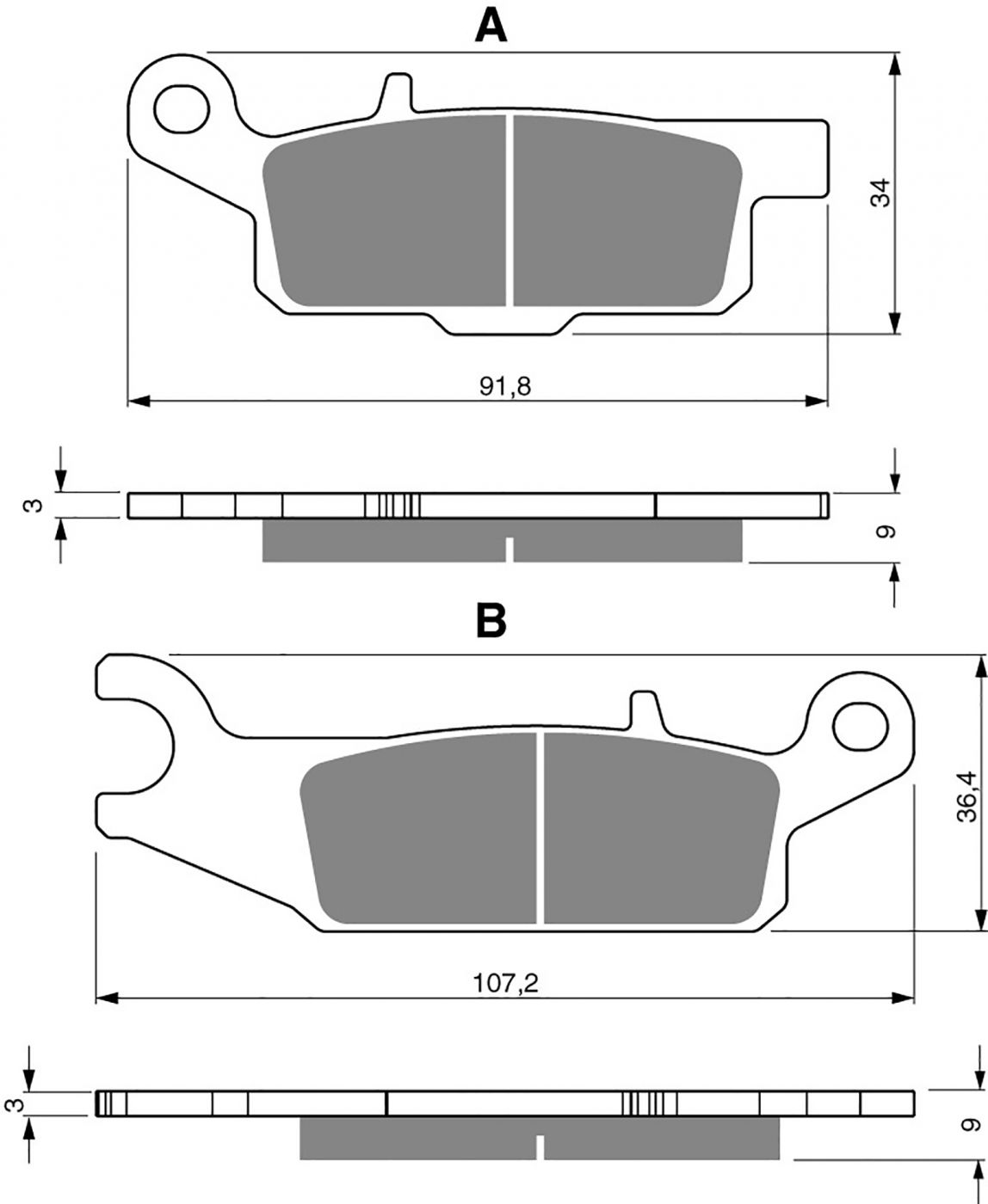 Goldfren Ad Brake Pads - 700256GA image