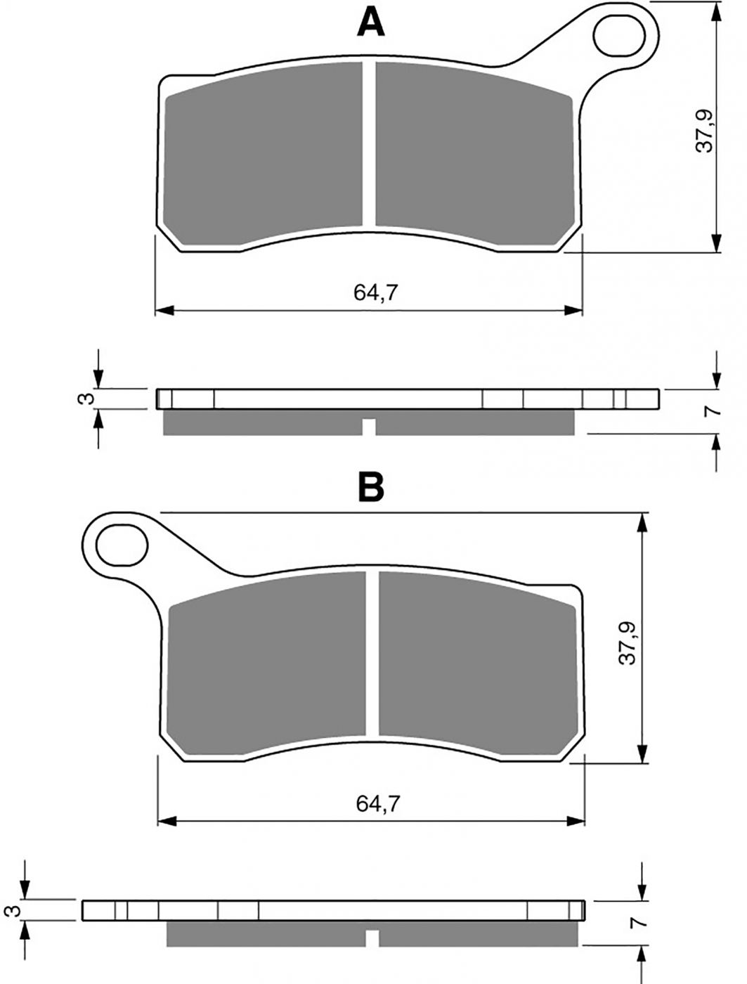 Goldfren Ad Brake Pads - 700261GA image