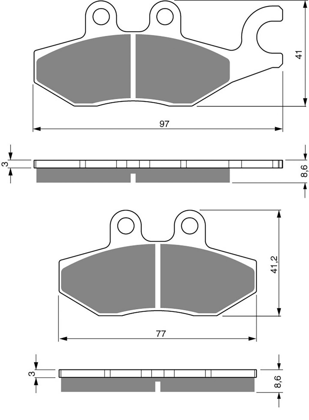 Goldfren Ad Brake Pads - 700266GA image