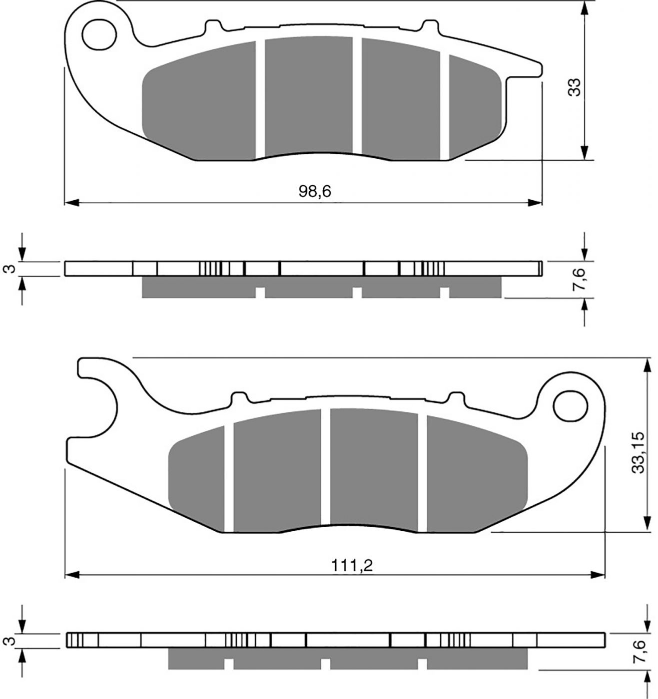 Goldfren Ad Brake Pads - 700278GA image