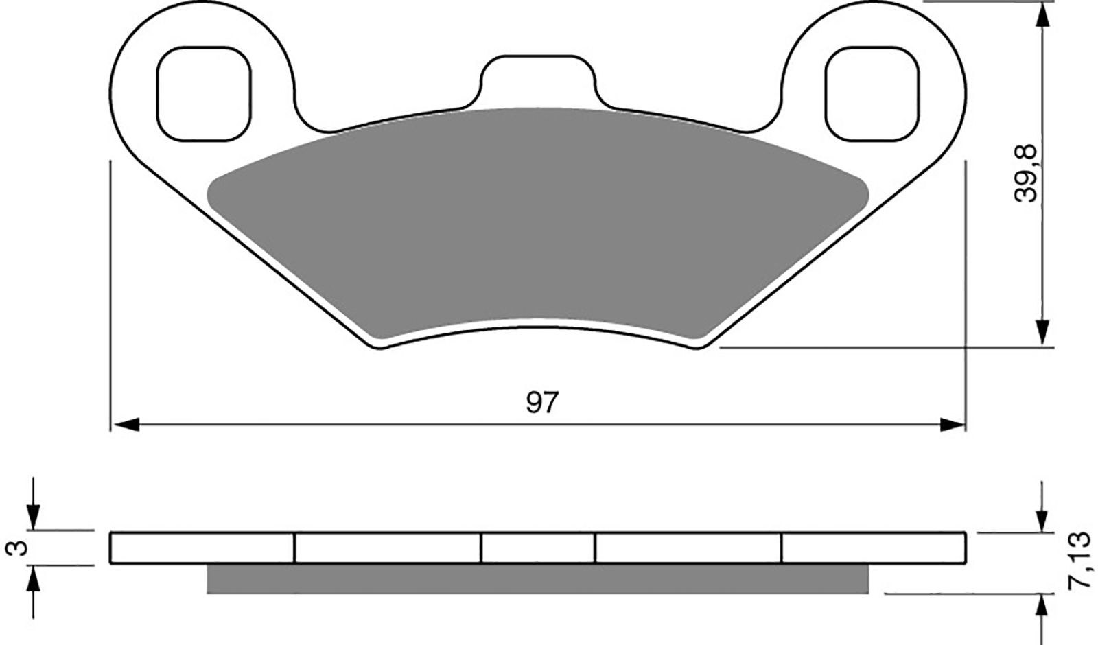 Goldfren S33 Brake Pads - 700280GS image