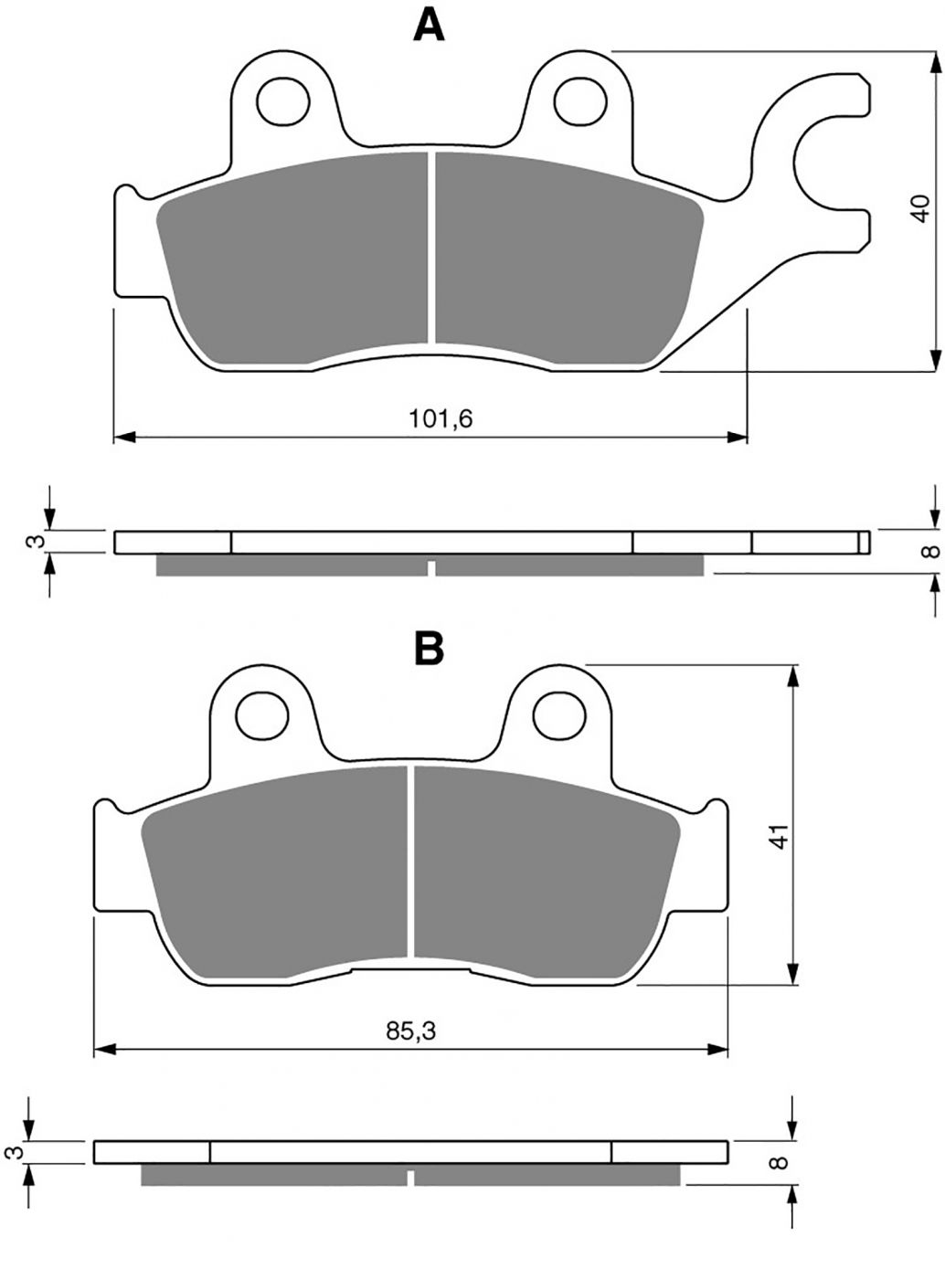 Goldfren Ad Brake Pads - 700285GA image