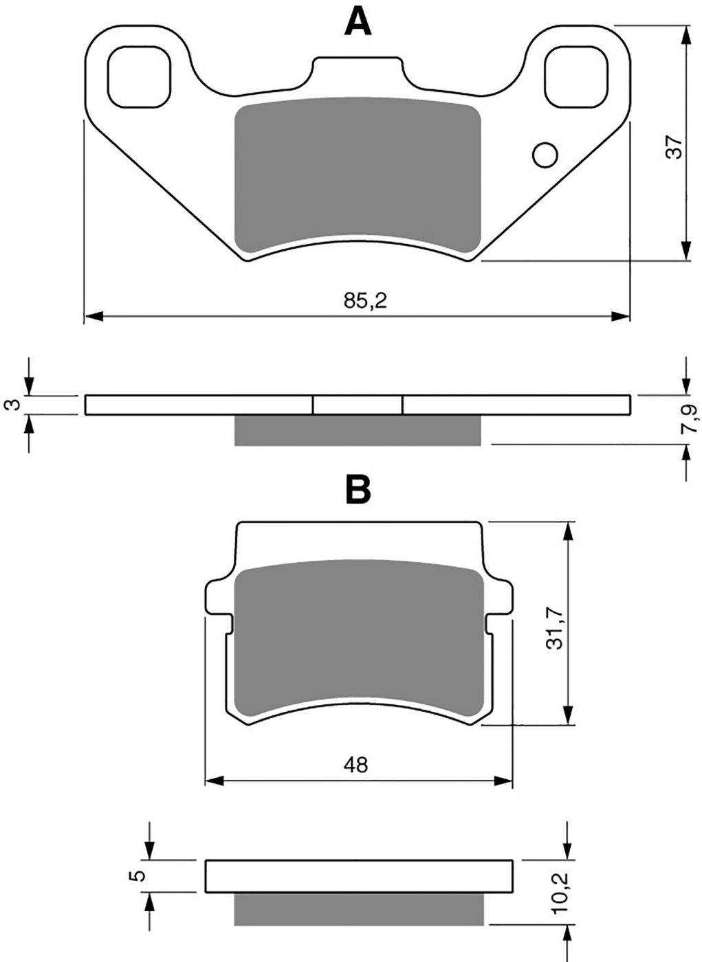 Goldfren Ad Brake Pads - 700288GA image