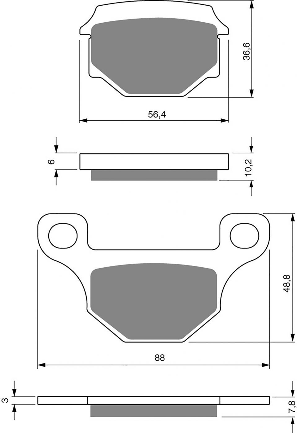 Goldfren Ad Brake Pads - 700289GA image