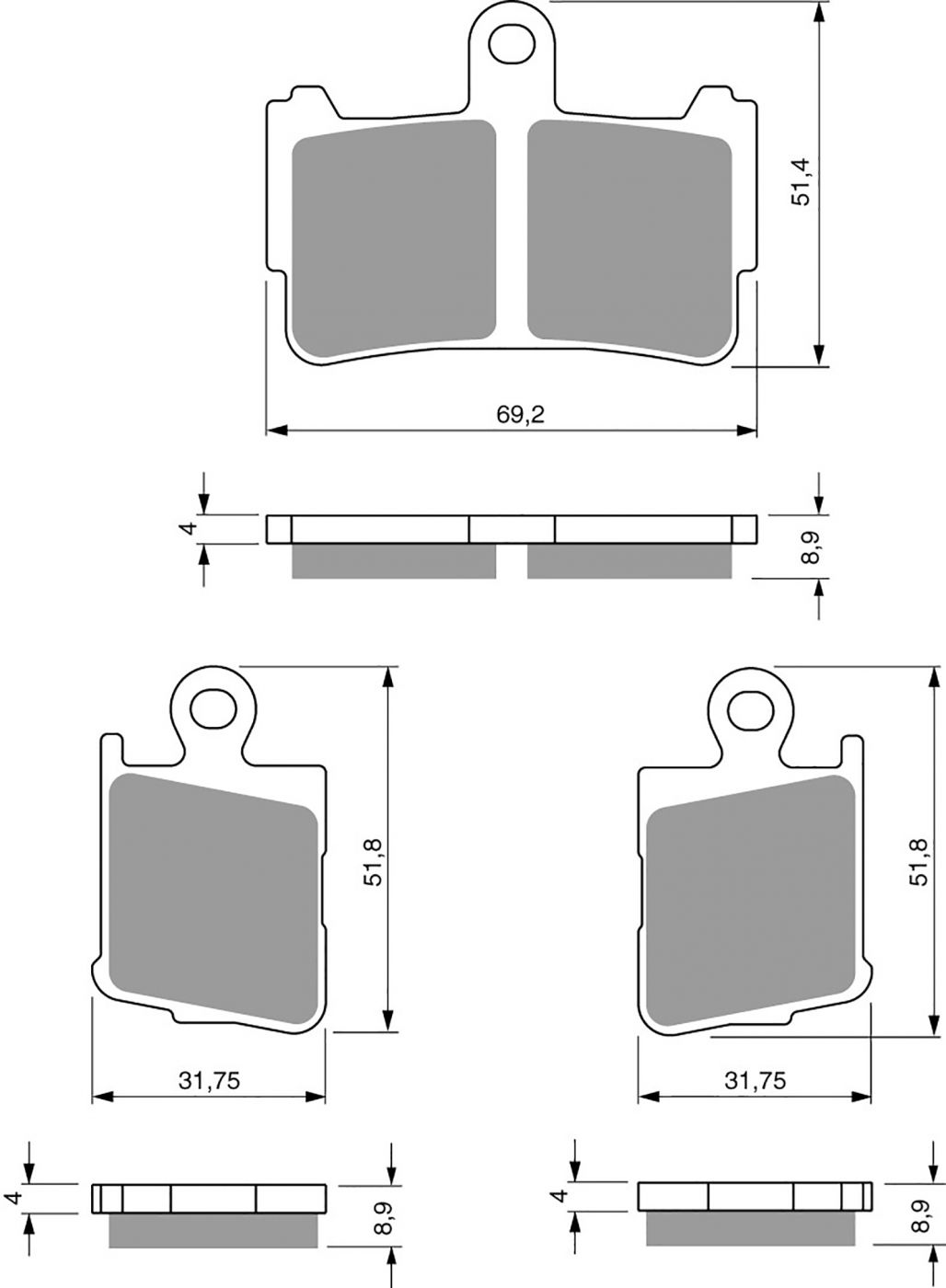 Goldfren Ad Brake Pads - 700298GA image