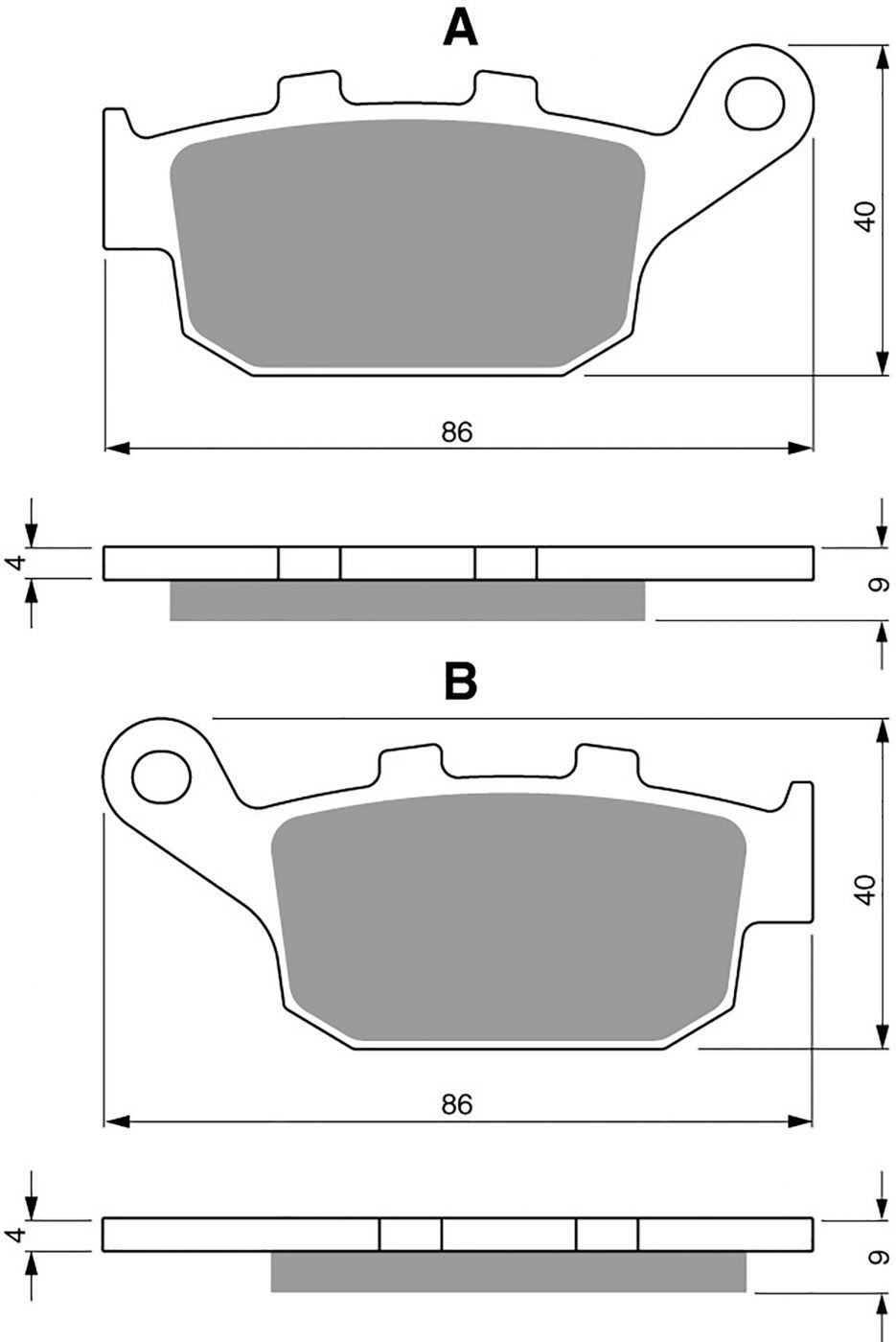 Goldfren Ad Brake Pads - 700306GA image