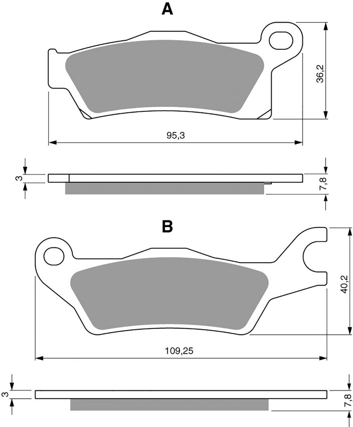 Goldfren Ad Brake Pads - 700309GA image