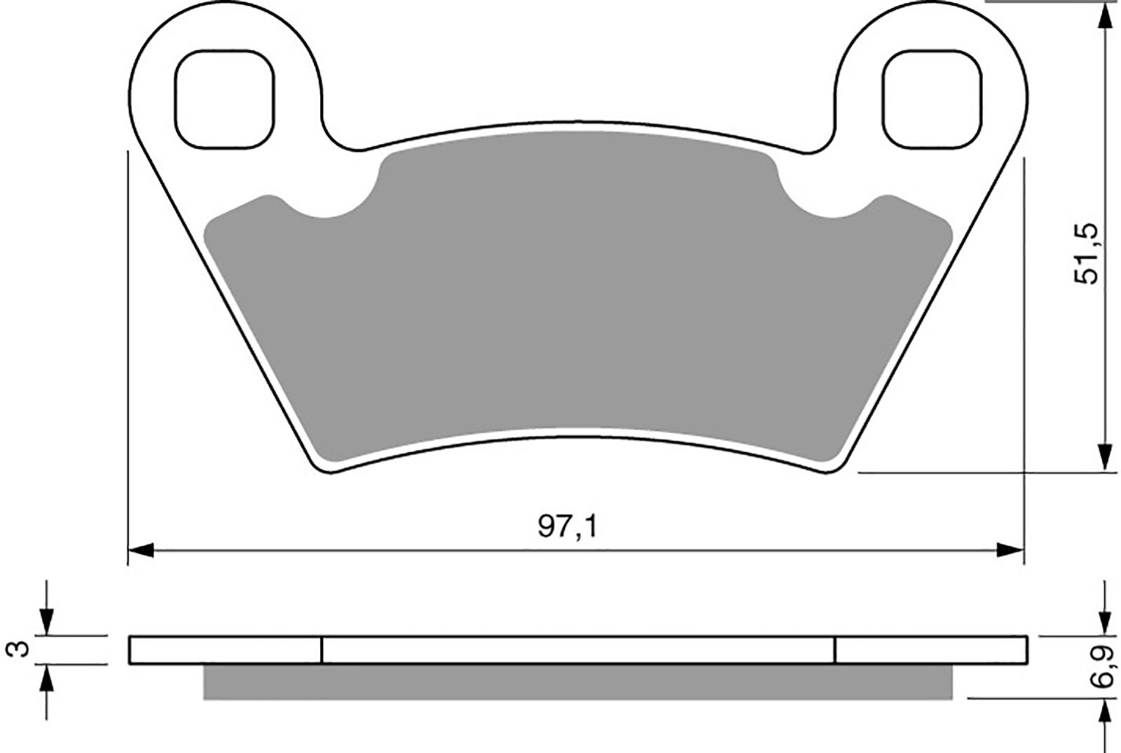 Goldfren S33 Brake Pads - 700312GS image