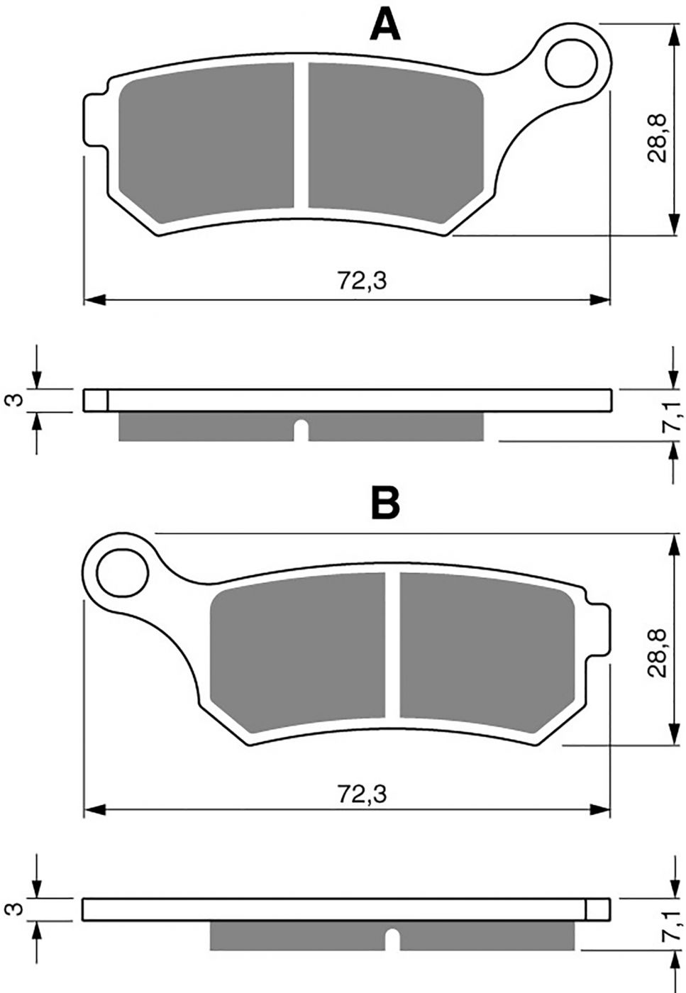 Goldfren Ad Brake Pads - 700319GA image