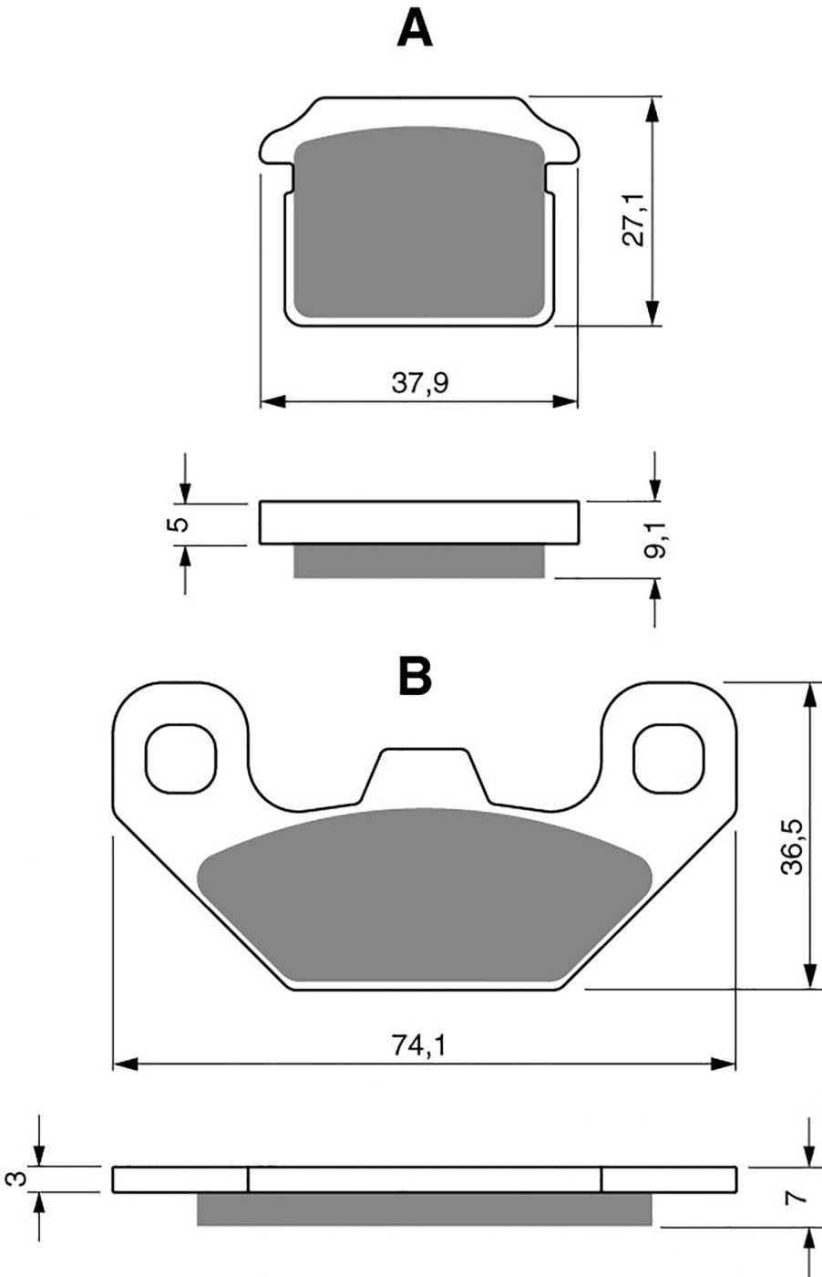 Goldfren Ad Brake Pads - 700320GA image