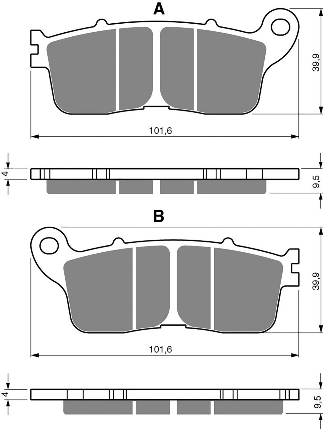 Goldfren Ad Brake Pads - 700323GA image