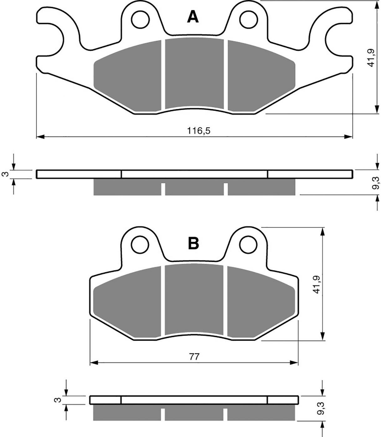 Goldfren Ad Brake Pads - 700329GA image