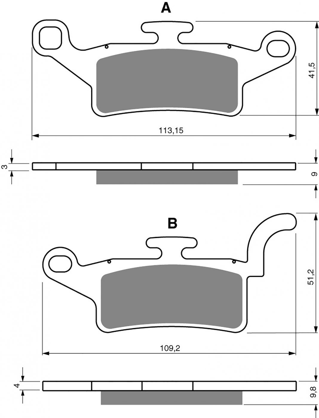 Goldfren Ad Brake Pads - 700330GA image