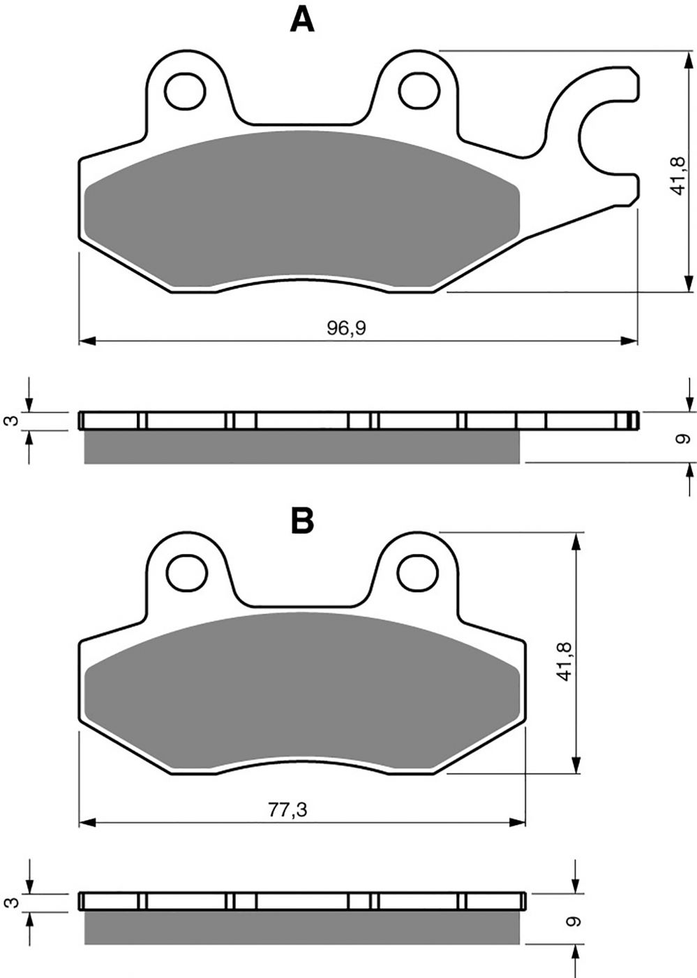 Goldfren Ad Brake Pads - 700332GA image