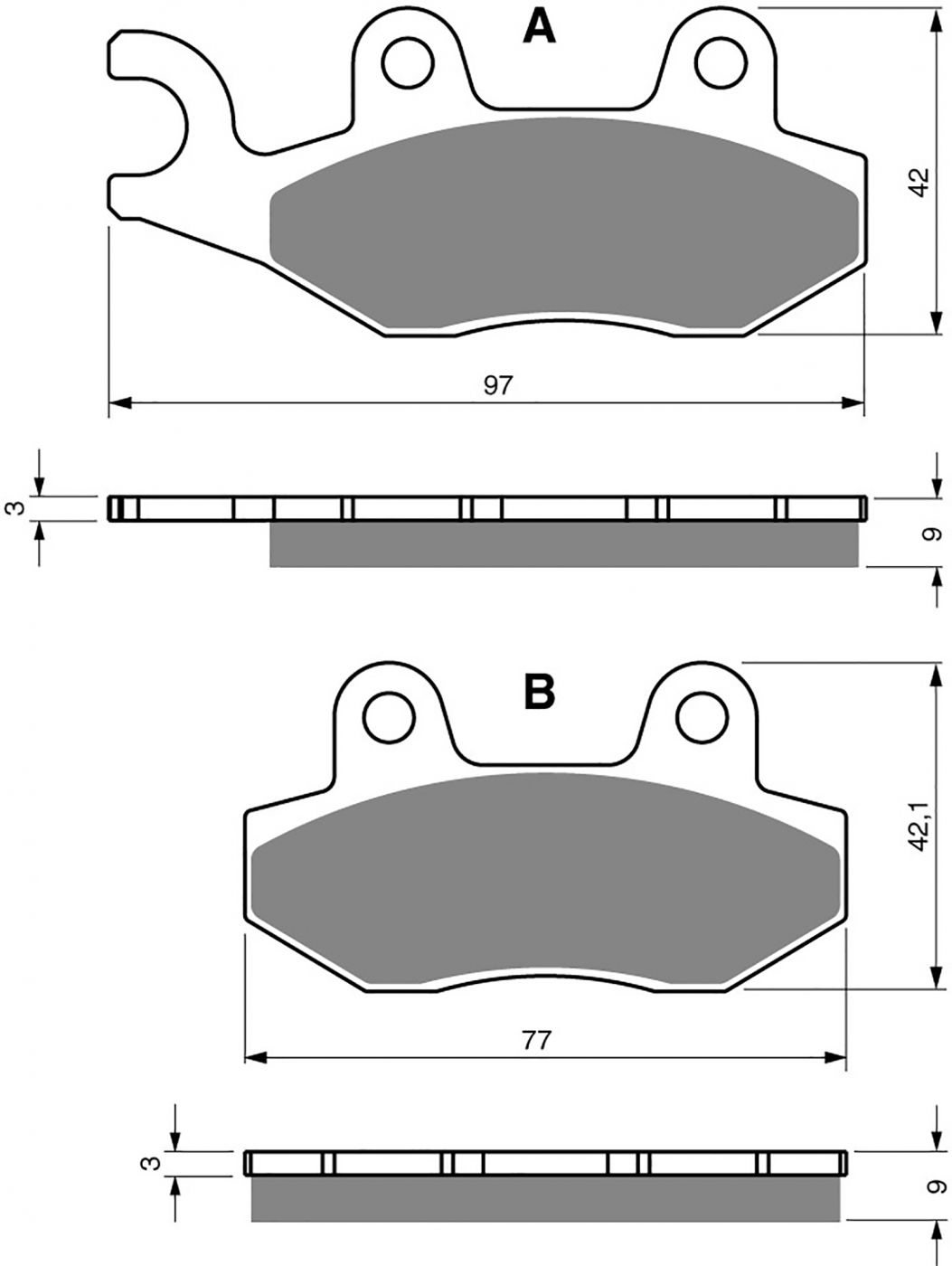 Goldfren Ad Brake Pads - 700334GA image