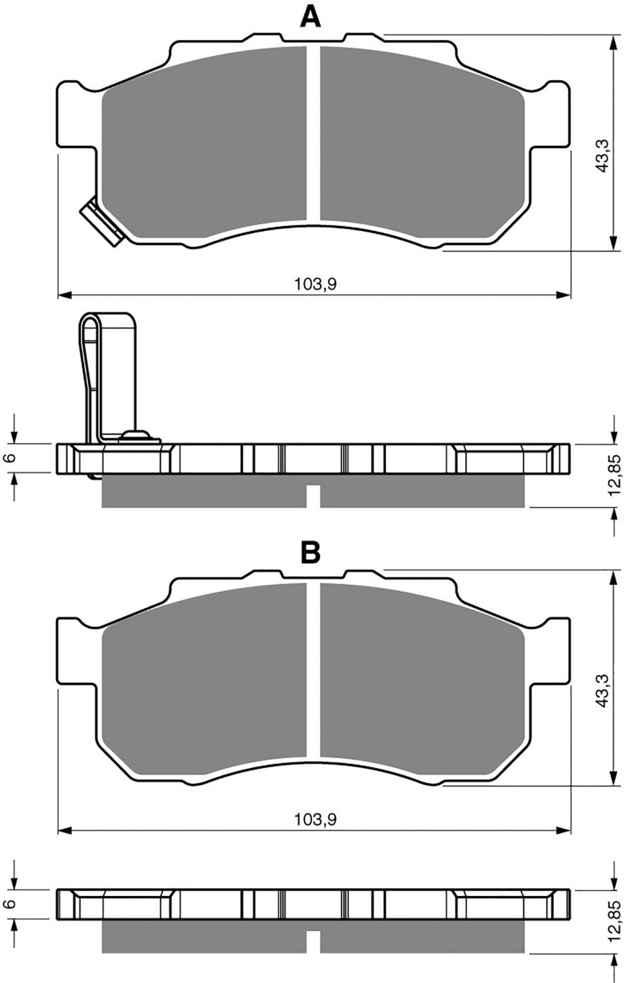 Goldfren Ad Brake Pads - 700338GA image