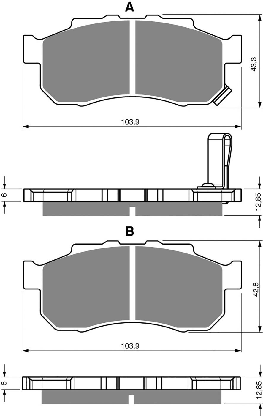 Goldfren Ad Brake Pads - 700339GA image