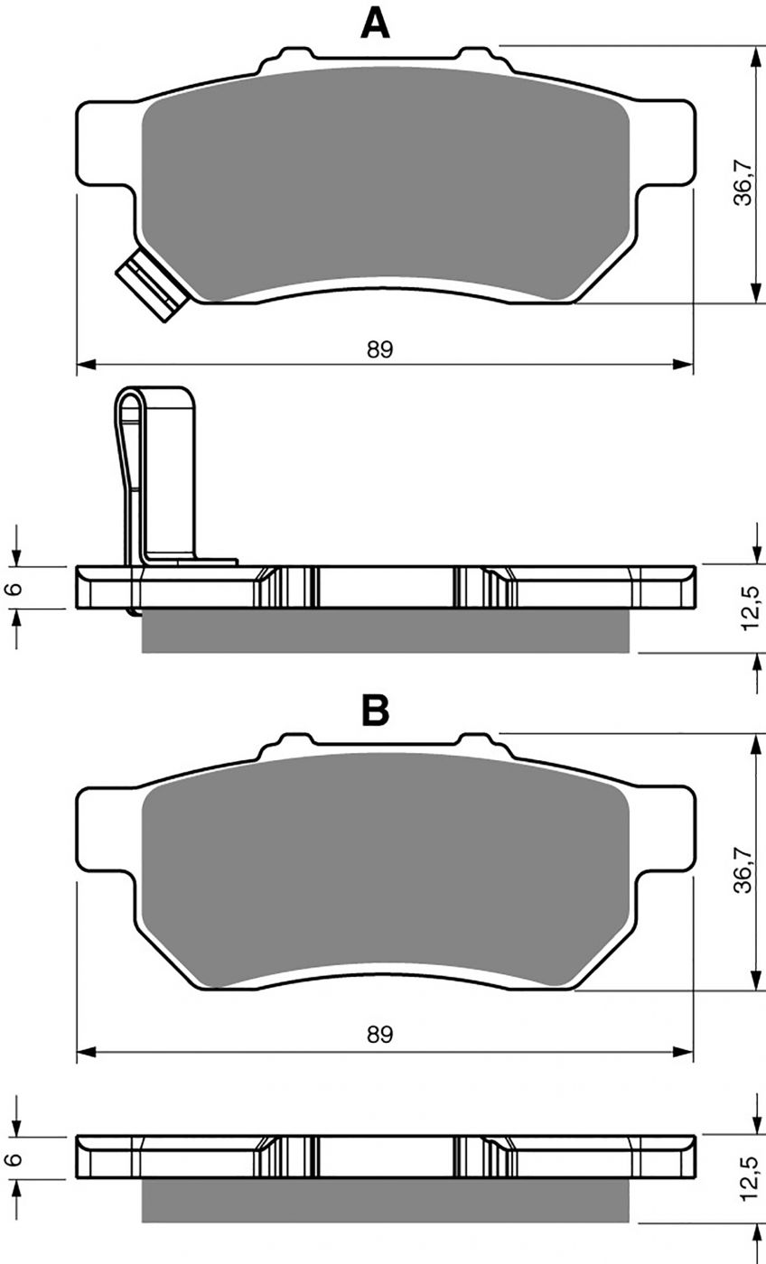 Goldfren Ad Brake Pads - 700340GA image